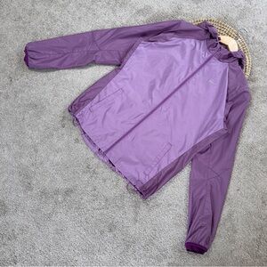 Nike Women’s Windbreaker Running Jacket Hooded Full Zip Lightweight in Purple L